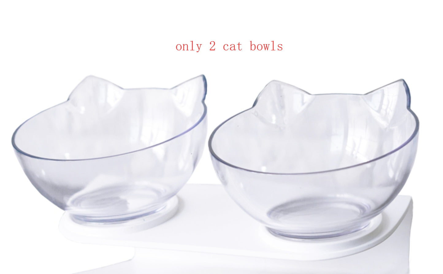 Tails Choice | Oblique Mouth Transparent Single Pet Bowl