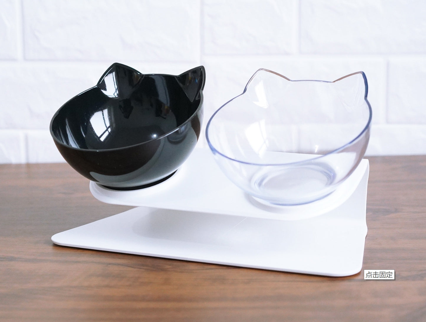 Tails Choice | Oblique Mouth Transparent Single Pet Bowl