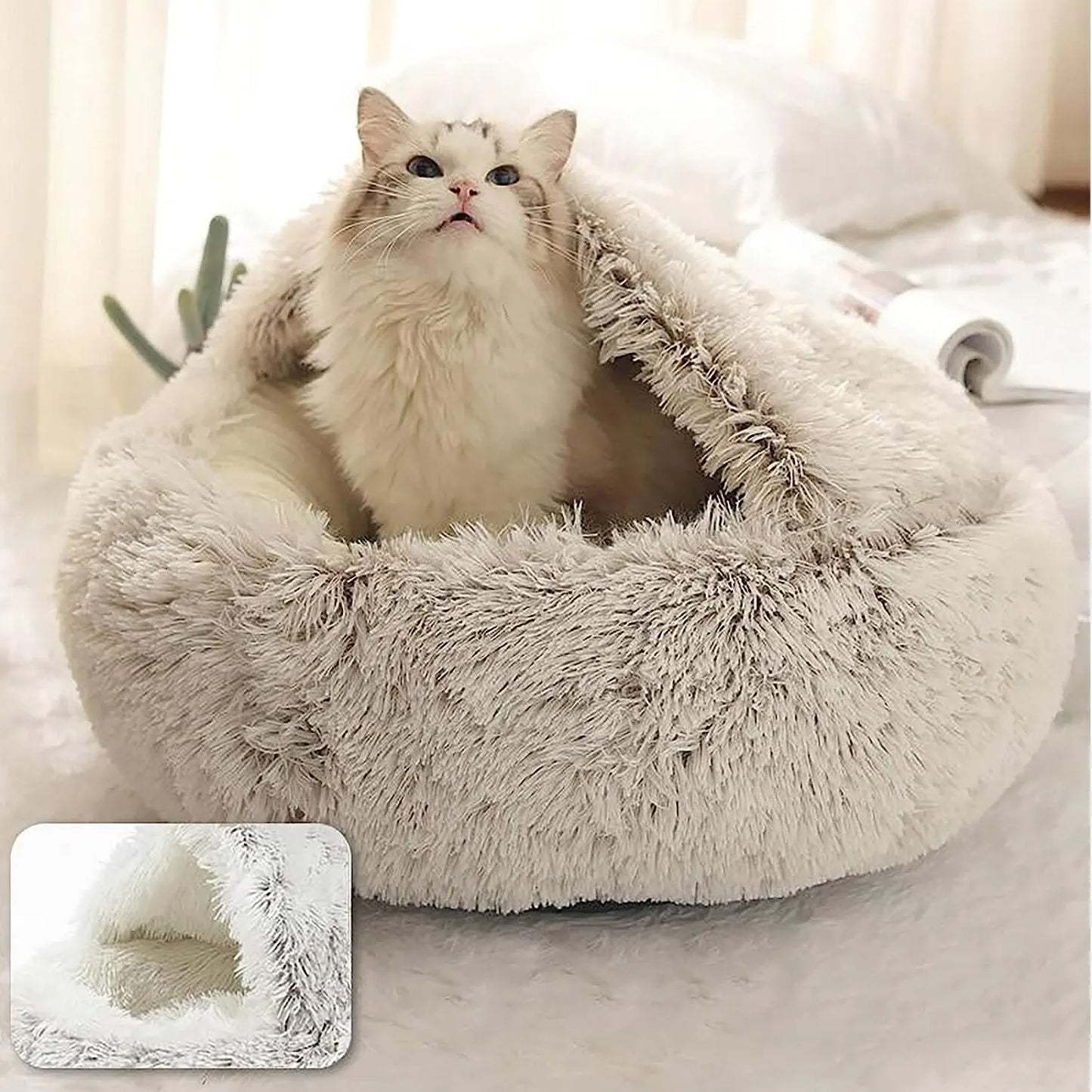 Tails Choice | Soft Plush Round Cat Bed