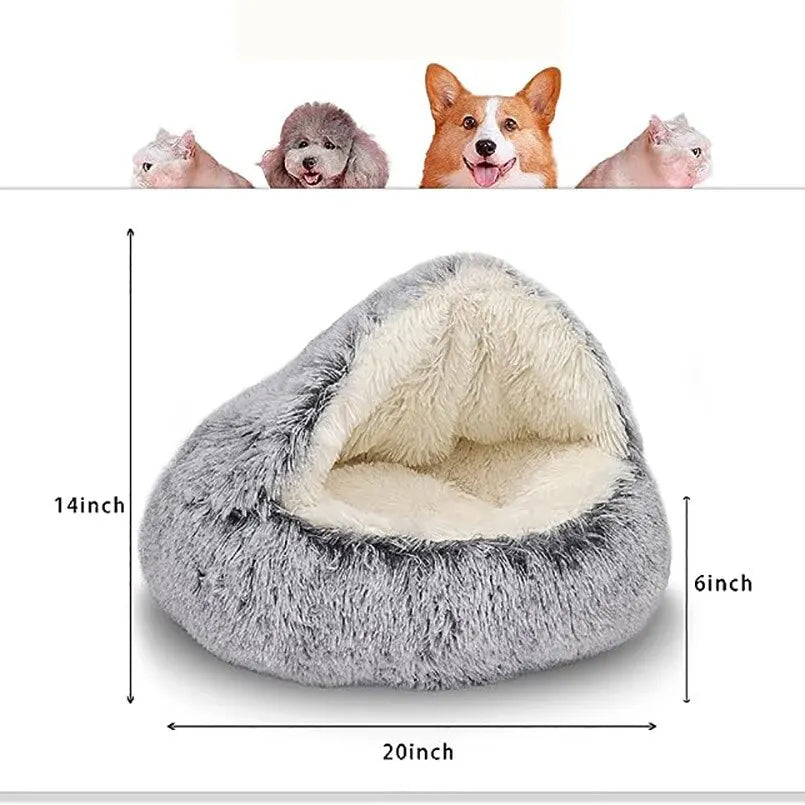 Tails Choice | Soft Plush Round Cat Bed