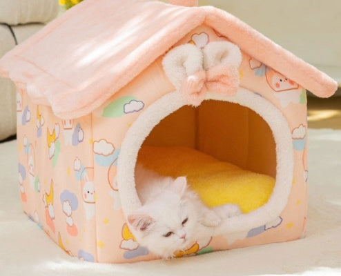 Tails Choice | Foldable House Pet  Bed