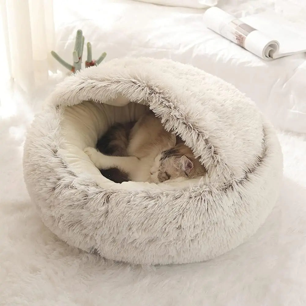 Tails Choice | Soft Plush Round Cat Bed