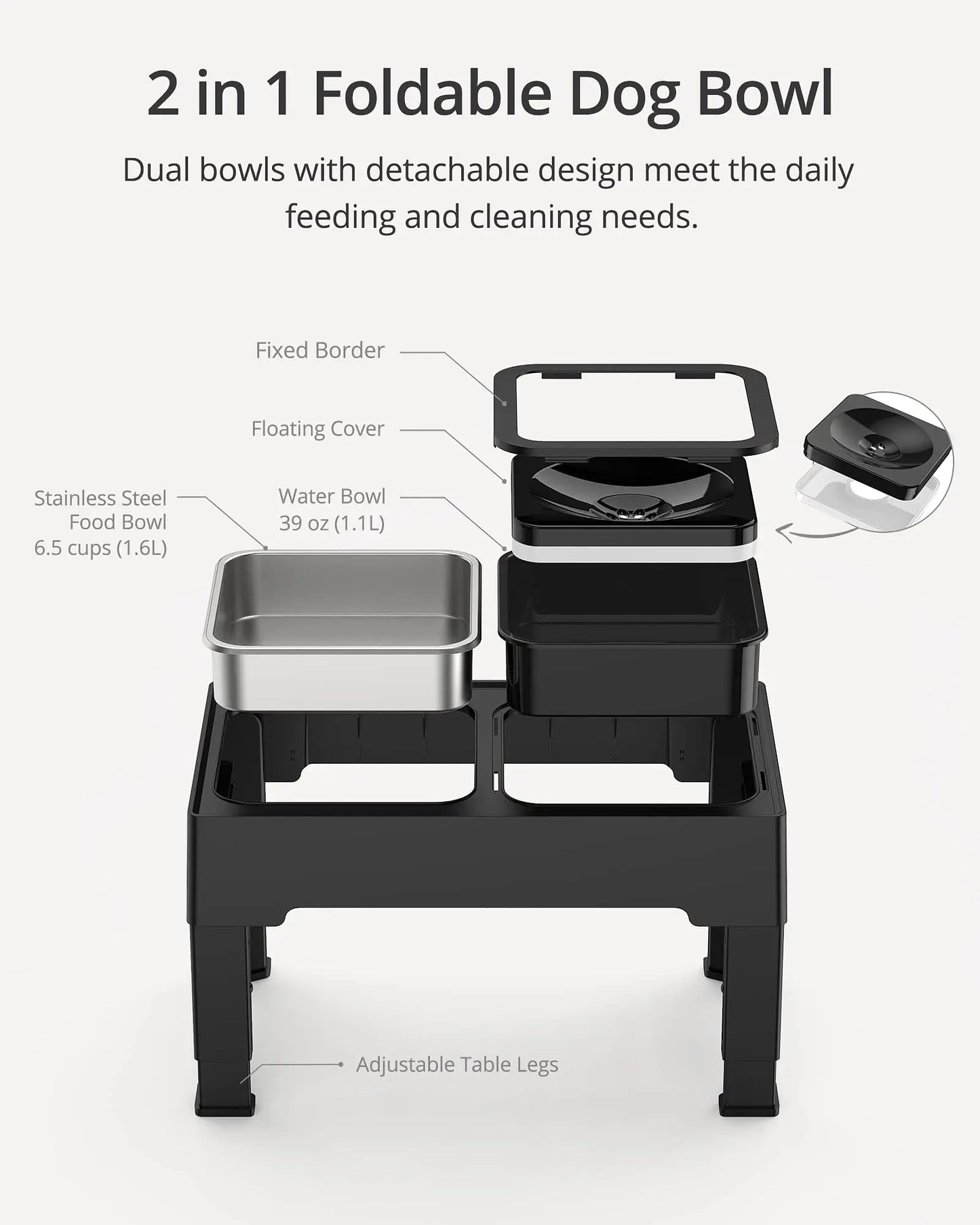 Tails Choice | Elevated Mess-Free Dog Bowl