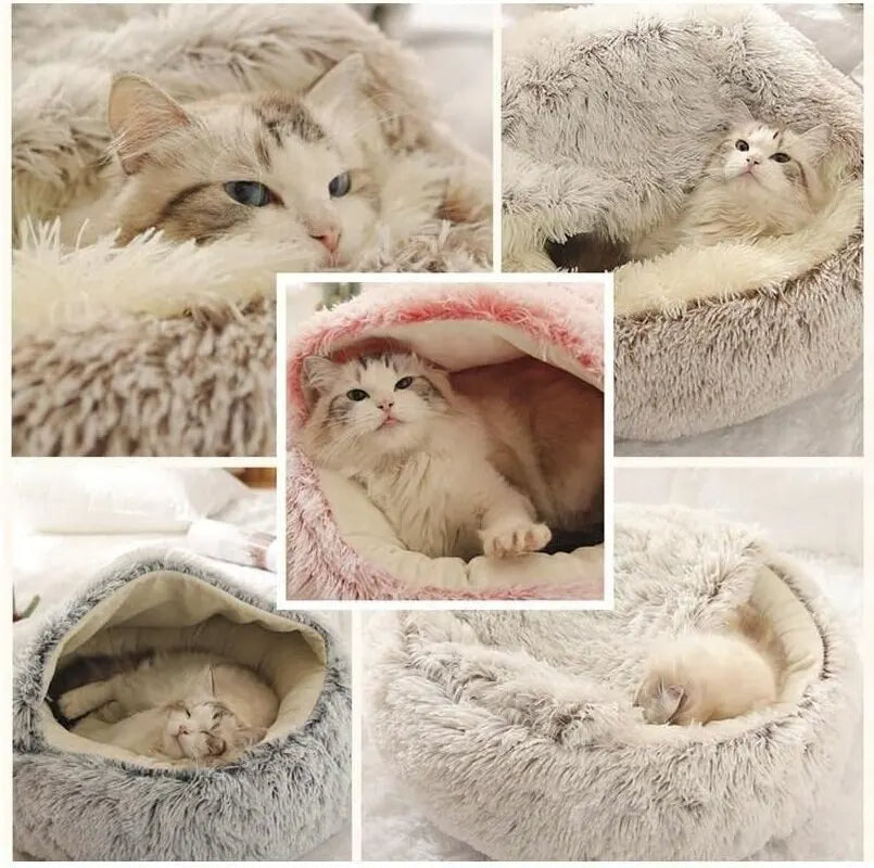 Tails Choice | Soft Plush Round Cat Bed