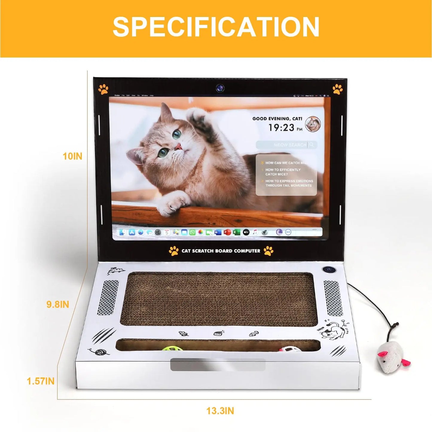 Tails Choice | Cat Scratching Board Laptop