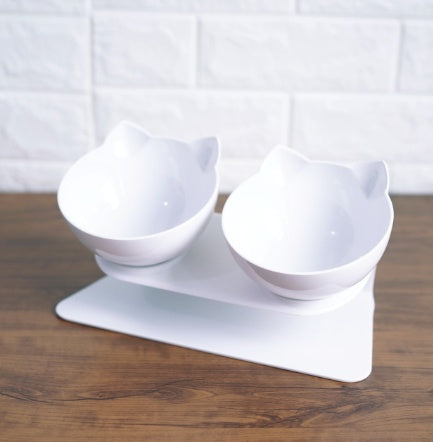 Tails Choice | Oblique Mouth Transparent Single Pet Bowl