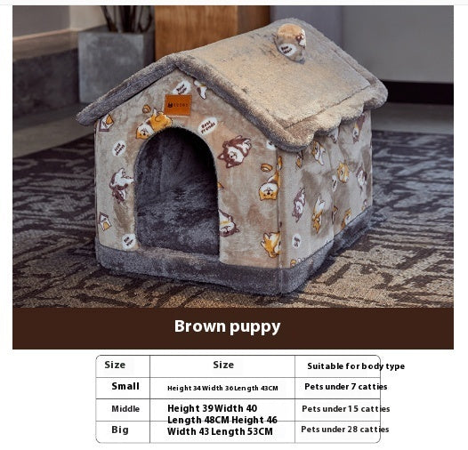 Tails Choice | Foldable House Pet  Bed