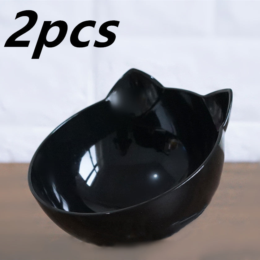 Tails Choice | Oblique Mouth Transparent Single Pet Bowl