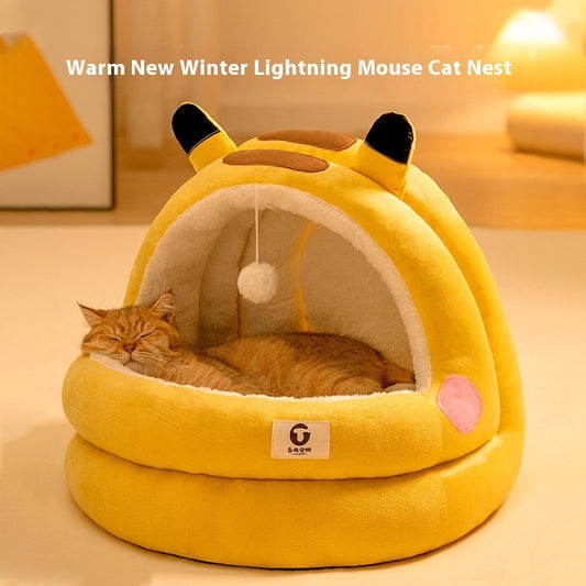 Tails Choice | Cat Bed Four Seasons Universal Winter Warm Closed