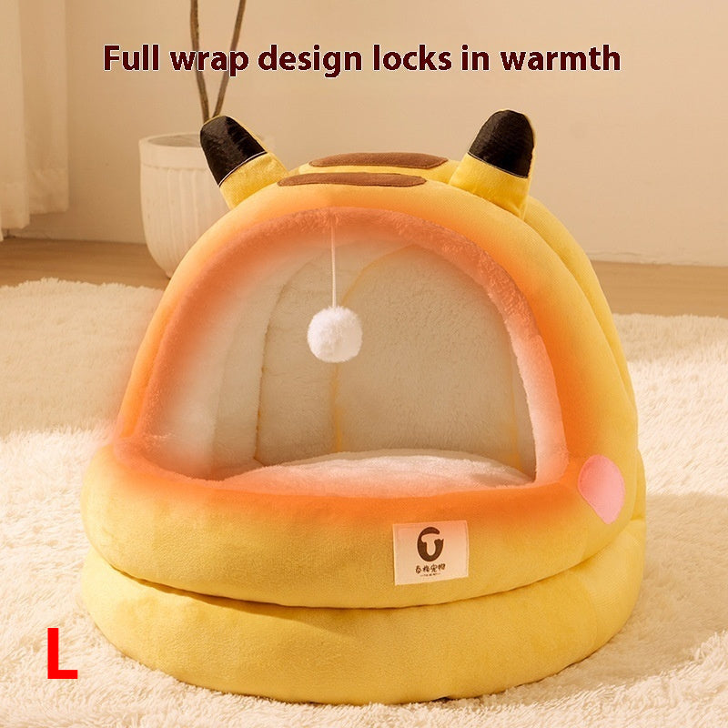 Tails Choice | Cat Bed Four Seasons Universal Winter Warm Closed